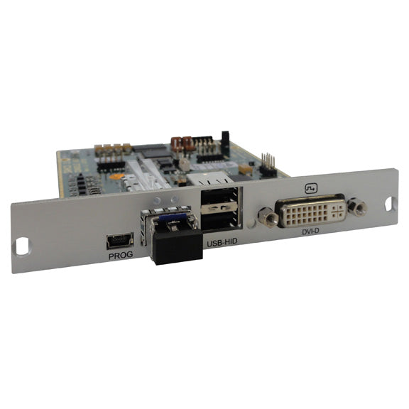 MODULAR KVM EXTENDER RECEIVER INTERFACE CARD - DVI-D, USB HID, SINGLE-MODE FIBER