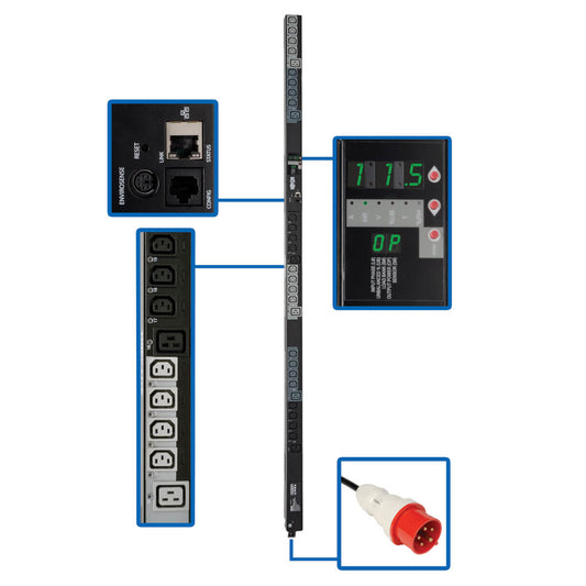 Tripp Lite PDU3XVSR6G20 power distribution unit (PDU) 30 AC outlet(s) 0U Black