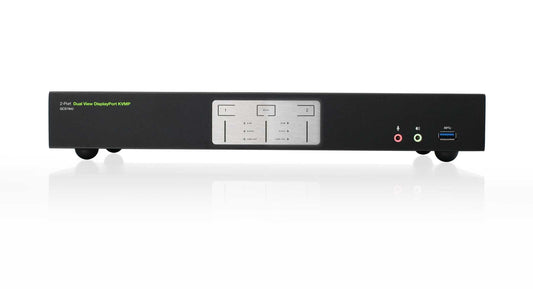 GCS1942 - iogear 2-PORT 4K DUAL VIEW DISPLAYPORT KVMP WITH USB 3.0 HUB AND AUDIO (TAA)