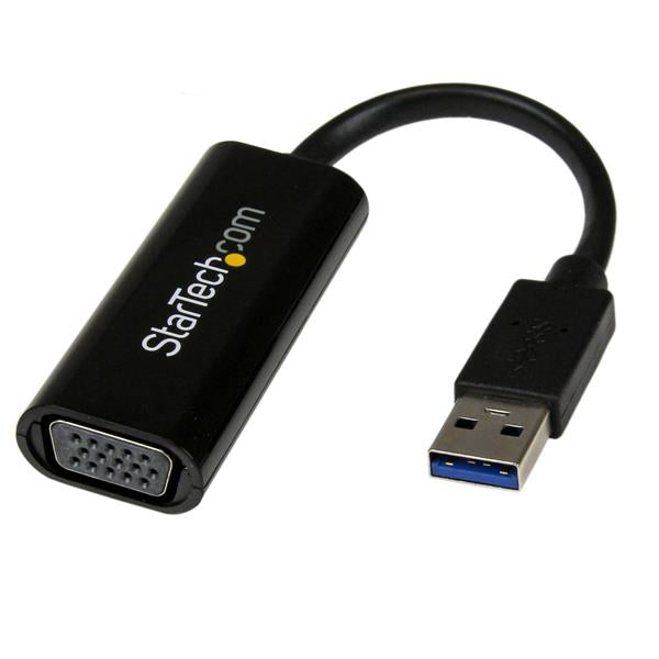 CONNECT A VGA DISPLAY THROUGH THIS SLIM USB 3.0 ADAPTER FOR A MULTI-MONITOR SOLU