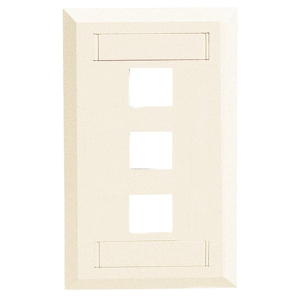 IFP13EI - Hubbell Face Plate Rear-loading 3-Port Single Gang Electric Ivory
