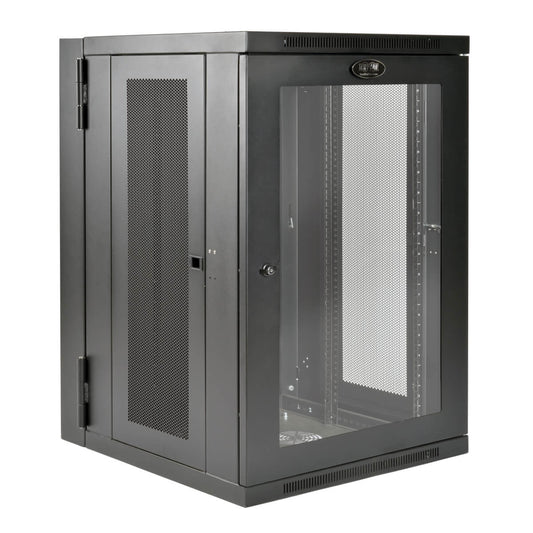 18U WALL MOUNT RACK ENCLOSURE SERVER CABINET DEEP ACRYLIC WINDOW