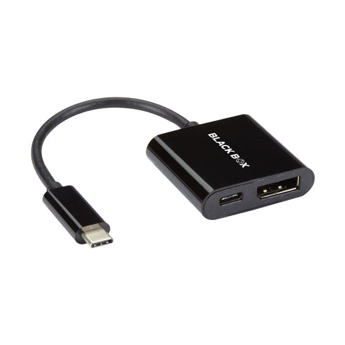 VA-USBC31-DP4KC - Black Box USB-C ADAPTER - USB-C TO DISPLAYPORT ADAPTER WITH PD CHARGING, 4K60, HDR, HDCP 2