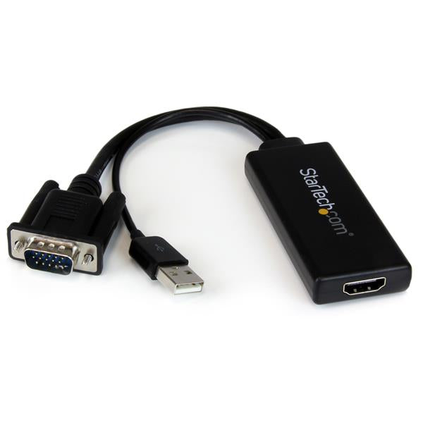 CONVERT A VGA SIGNAL FROM A LAPTOP OR DESKTOP TO HDMI USB-POWERED -CONVERT VGA T