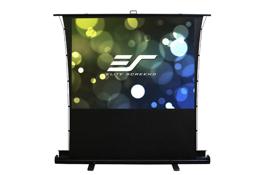 FT100XWV - Elite Screens EZCINEMA TAB TENSION, MANUAL FLOOR PULL UP WITH SCISSOR BACKED PRO
