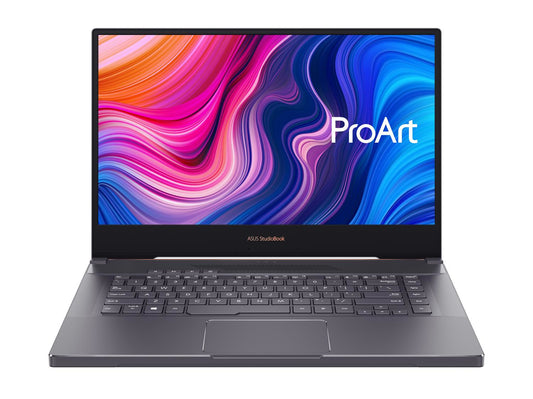 ASUS ProArt StudioBook W500G5T-XS77 notebook i7-9750H 15.6" 4K Ultra HD IntelÂ® Coreâ„¢ i7 48 GB DDR4-SDRAM 2000 GB SSD NVIDIA Quadro RTX 5000 Max-Q Wi-Fi 6 (802.11ax) Windows 10 Pro Gray