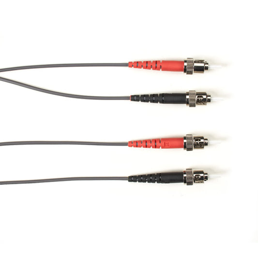 OM1 62.5/125 MULTIMODE FIBER OPTIC PATCH CABLE - OFNP PLENUM, ST TO ST, GRAY, 1-