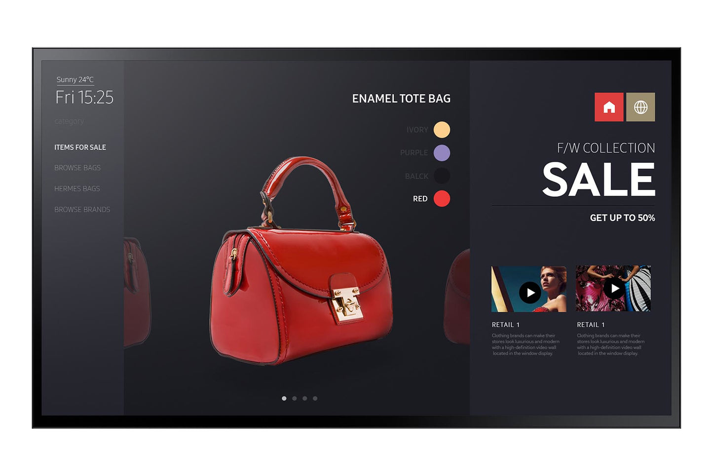 Samsung PM55F-BC signage display Digital signage flat panel 55" LED Wi-Fi 400 cd/mÂ² Full HD Black Tizen 2.4 24/7
