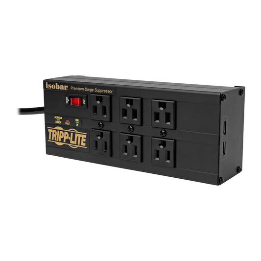 Tripp Lite IBAR6ULTRAUSBB surge protector Black 6 AC outlet(s) 110 - 125 V 120.1" (3.05 m)