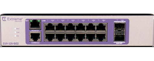 Extreme networks 210-12t-GE2 Managed L2 Gigabit Ethernet (10/100/1000) Bronze, Purple