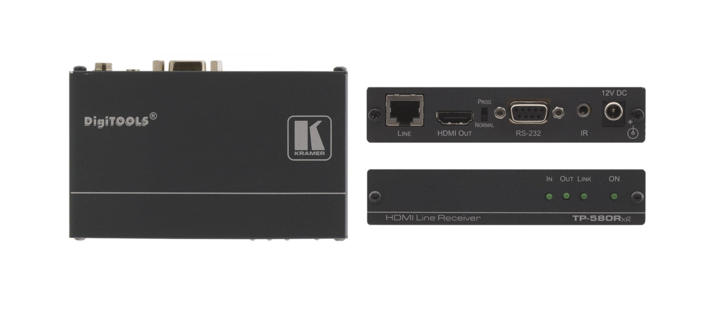 50-80022190 - Kramer Electronics TP-580RXR IS A HIGH-PERFORMANCE, EXTENDED-REACH HDBASET RECEIVER FOR 4K@60HZ (4: