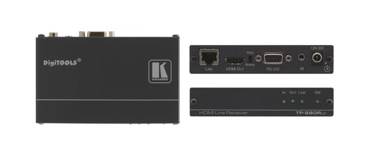 50-80022190 - Kramer Electronics TP-580RXR IS A HIGH-PERFORMANCE, EXTENDED-REACH HDBASET RECEIVER FOR 4K@60HZ (4: