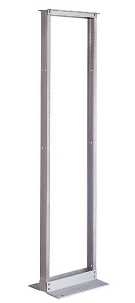 ALUMINUM DISTRIBUTION RACK - 45U, 2-POST RACK, 19"W X 14"D, 12-24 MOUNTING, MILL