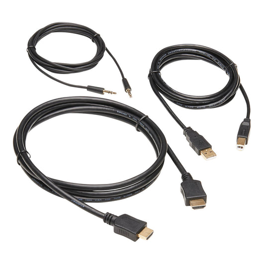 HDMI KVM CABLE KIT - HDMI, USB, 3.5 MM AUDIO (M/M) - 4K, 6 FT., BLACK