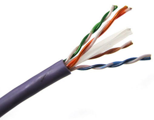 T2404L6PA-PL - Weltron 1000FT PURPLE CAT6 550MHZ STRANDED UTP C