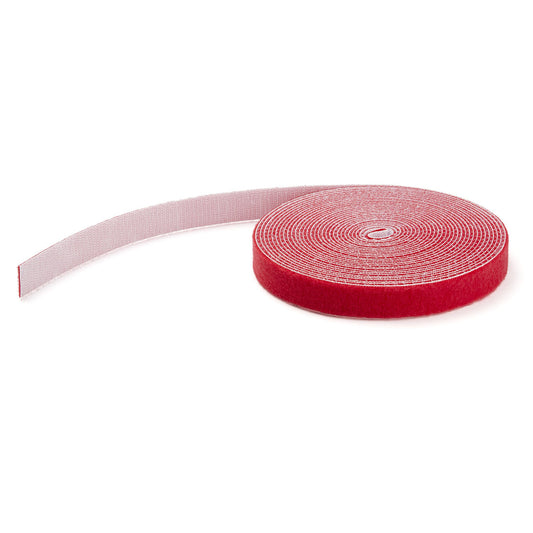 HKLP50RD - StarTech.com 50FT BULK ROLL OF RED HOOK AND LOOP TAPE 3/4IN (19 MM) WIDE - CUT TO NEEDED LENG