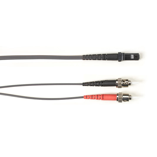 OM1 62.5/125 MULTIMODE FIBER OPTIC PATCH CABLE - LSZH, ST TO MTRJ, GRAY, 8-M (26