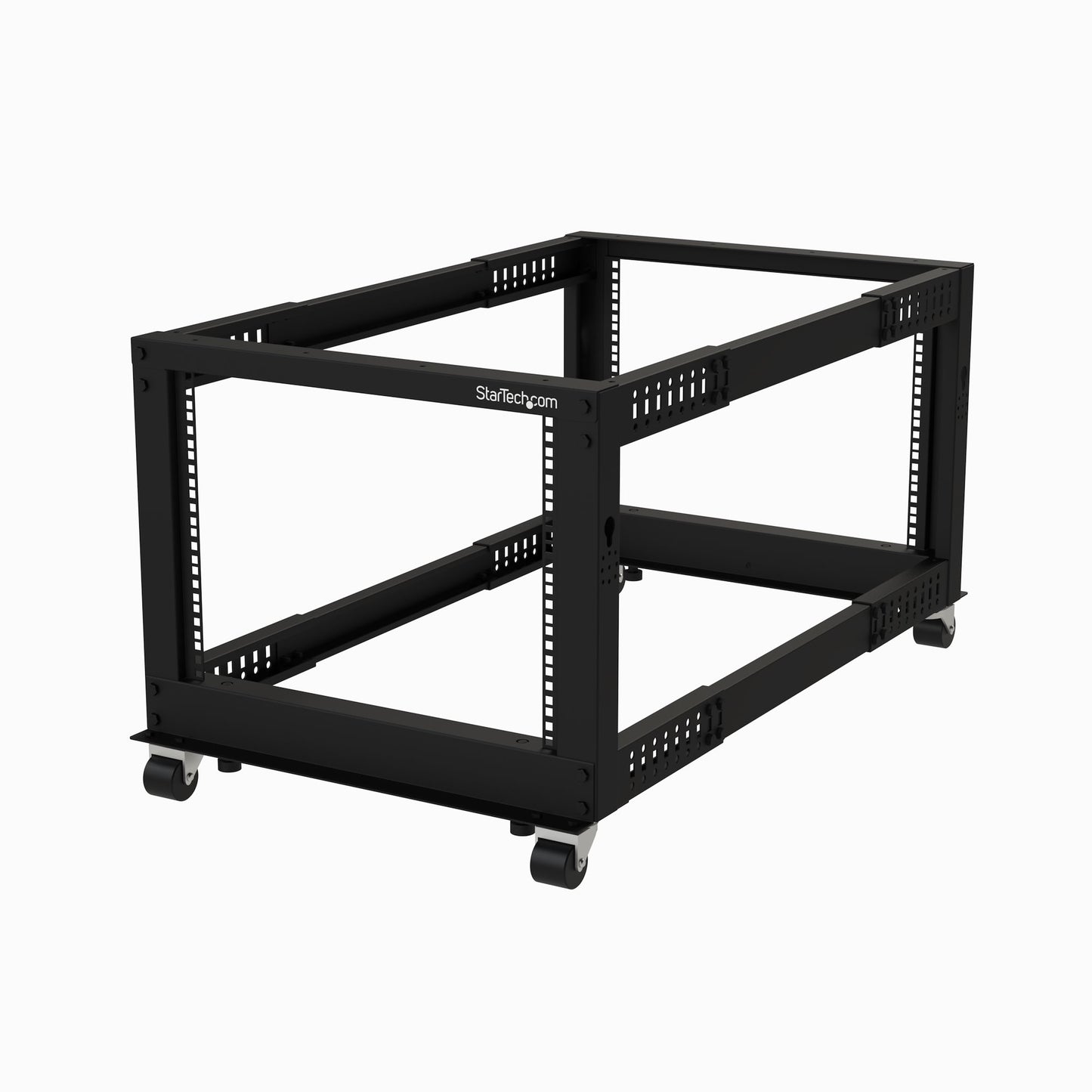 StarTech.com 4POSTRACK8U rack cabinet 8U Freestanding rack Black