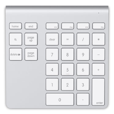 Belkin F8T068TTAPL numeric keypad Bluetooth Notebook/PC Aluminium,White