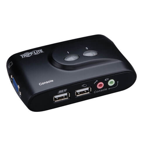 B004VUA2KR - Tripp Lite 2-Port Desktop Compact USB KVM Switch