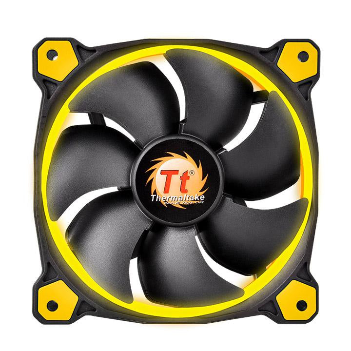 CL-F038-PL12YL-A - Thermaltake RIING 12 120MM LED CASE RADIATOR COOLING FAN (YELLOW)