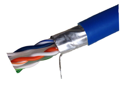 T2404L6SH-BL - Weltron 1000FT BLUE CAT6 550MHZ SOLID FTP CABLE