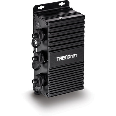 TRENDNET 2-PORT INDUSTRIAL OUTDOOR GIGABIT UPOE EXTENDER, MODEL TI-EU120, TAKES