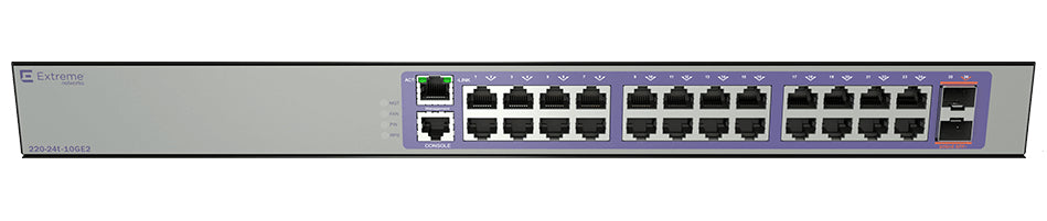 Extreme networks 220-24T-10GE2 Managed L2/L3 Gigabit Ethernet (10/100/1000) 1U Bronze, Purple