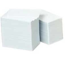 CARD,FOOD SAFE PVC,30 MIL,WHITE/WHITE,GLOSSY (500 BOX)