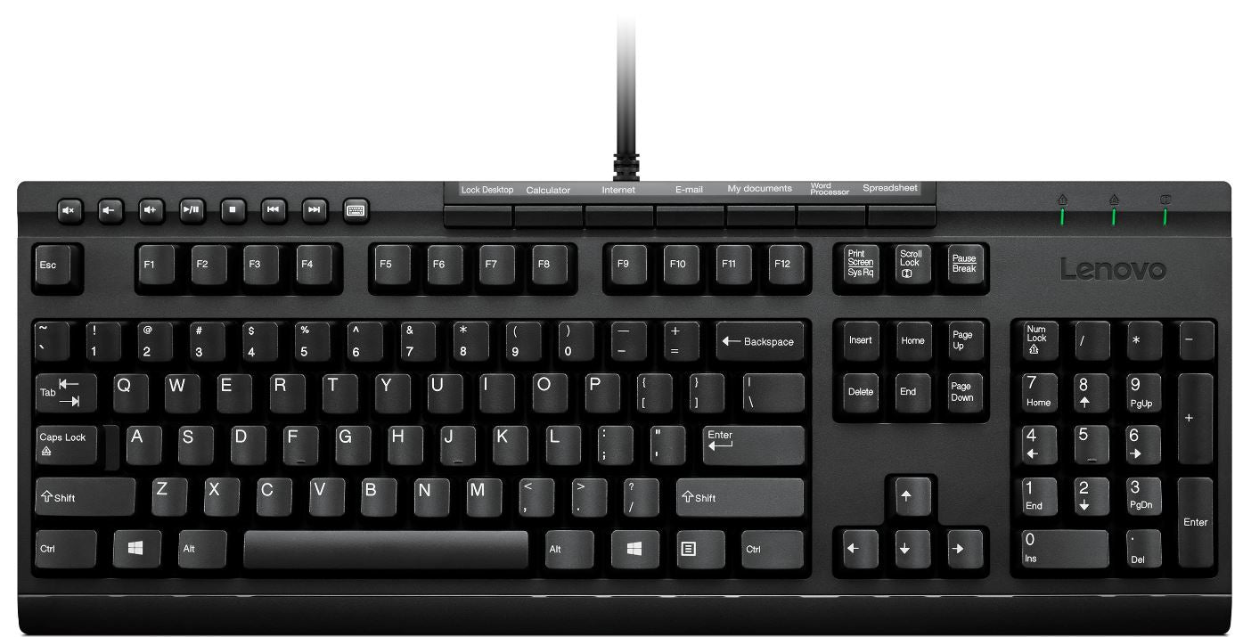 Lenovo Enhanced Performance USB Gen II keyboard QWERTY US English Black