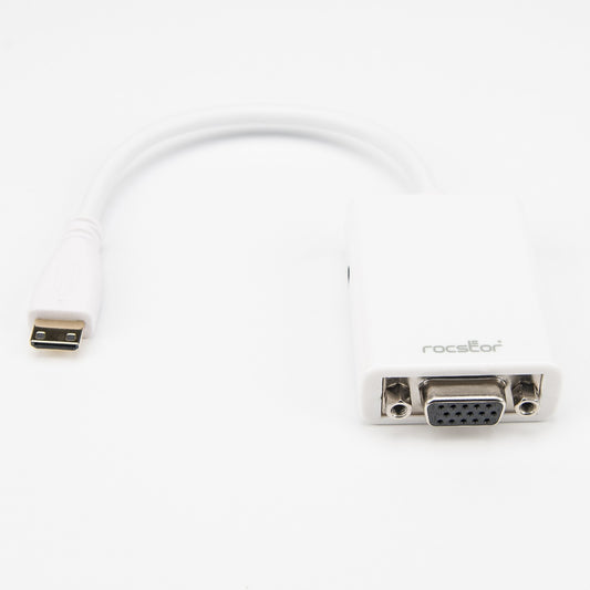 Y10A225-W1 - Rocstor MINI HDMI TO VGA ADAPTER M/F - 1920X1080