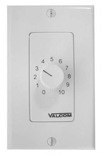 V-2992-W - Valcom A VOLUME CONTROL UNIT WITH WHITE DECOR WHICH CAN BE MOUNTED INTO A SINGLE-GANG E