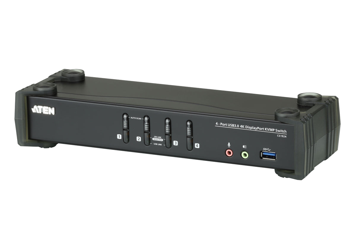 CS1924M - ATEN DisplayPort KVM Switch Dual Display 4K USB 3.0 Hub