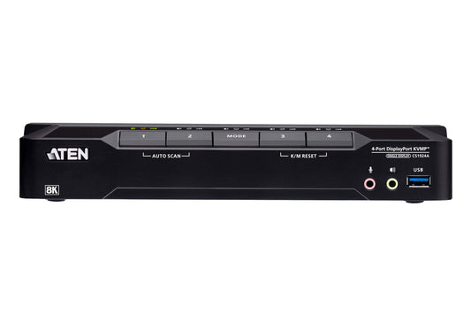 CS1924A - ATEN 4-Port USB 3.0 8K DisplayPort KVMP Switch