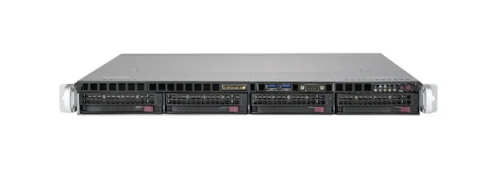 CSE-813MFTQC-R407CB - Supermicro CHASSIS, BLACK 1U STD SC813MFTQC CHASS W/ PLATINUM REDUNDANT 400W, BLACK