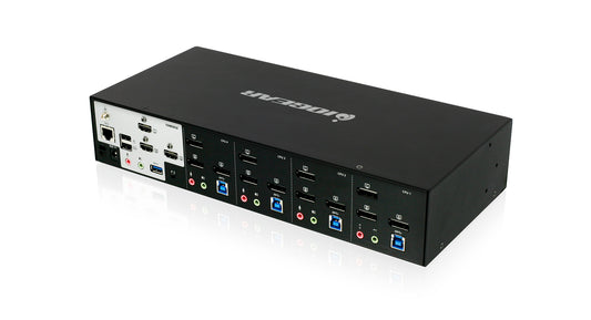 GCS1964 - iogear 4-PORT 4K TRIPLE VIEW DISPLAYPORT KVMP SWITCH (TAA)