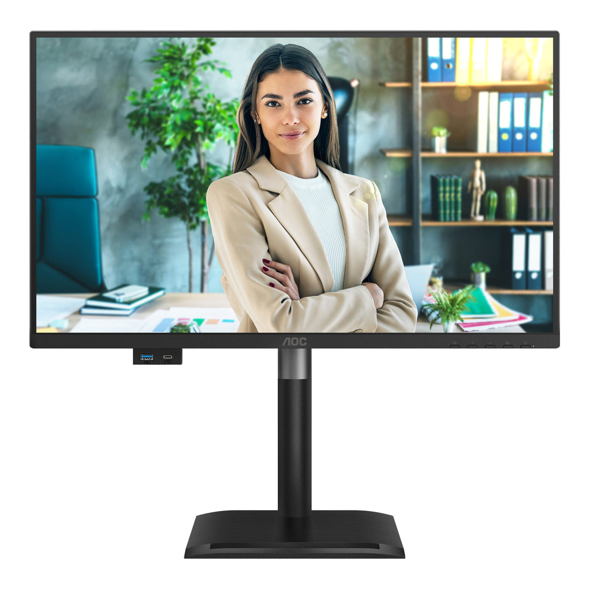 24P4CV - AOC 23.8-Inch FHD IPS 120Hz USB-C 96W Docking Monitor