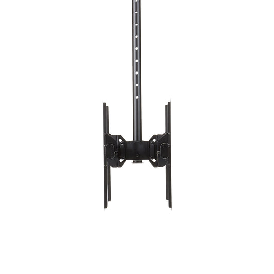 ADJUSTABLE BACK-TO-BACK DUAL TV CEILING MOUNT W/ TELESCOPIC POLE FOR LARGE VESA