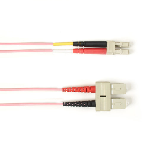Black Box FOCMR62-002M-SCLC-PK fiber optic cable 78.7" (2 m) SC LC OFNR OM1 Pink