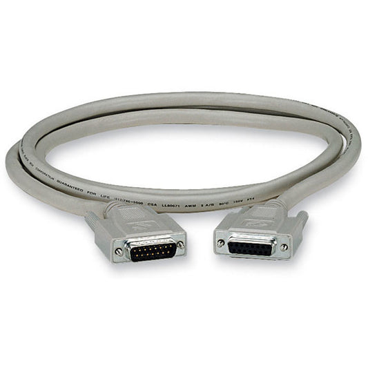 EGM16T-0015-MF - Black Box DB15 THUMBSCREW CABLE - MALE/FEMALE 15-FT. (4.6-M)
