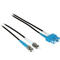 C2G 5m SC/ST Duplex 9/125 Single-Mode Fiber Patch Cable fiber optic cable 196.9" (5 m) Black