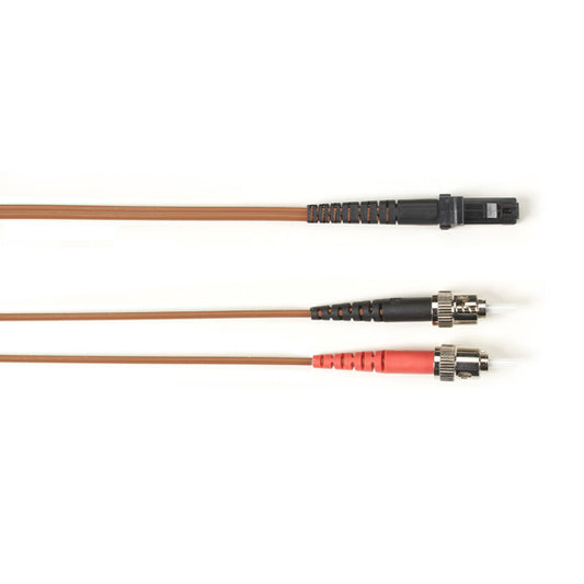 Black Box FOCMRSM-010M-STMT-BR fiber optic cable 393.7" (10 m) ST OFNR OS2 Brown