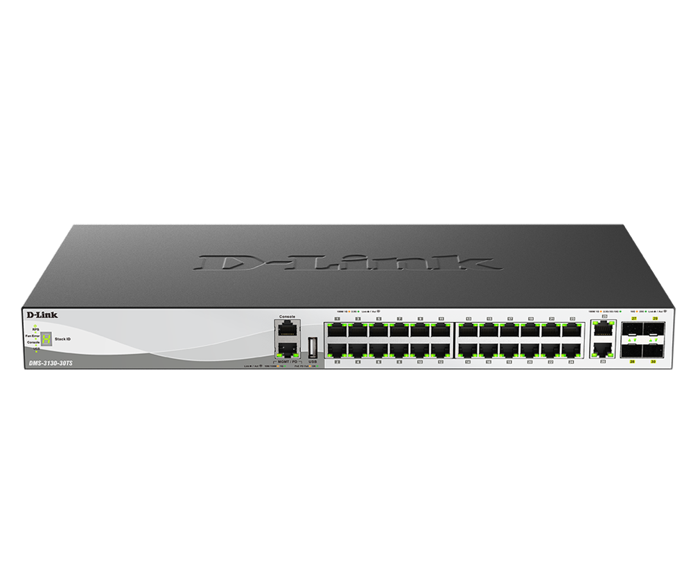 DMS-3130-30PS - D-Link L3 Light 24 Ports Multigigabit P Switch