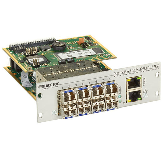 COMPACT SWITCHING MODULE FOR USE WITH MODULAR EXTENDER CHASSIS - FIBER, 8-PORT,