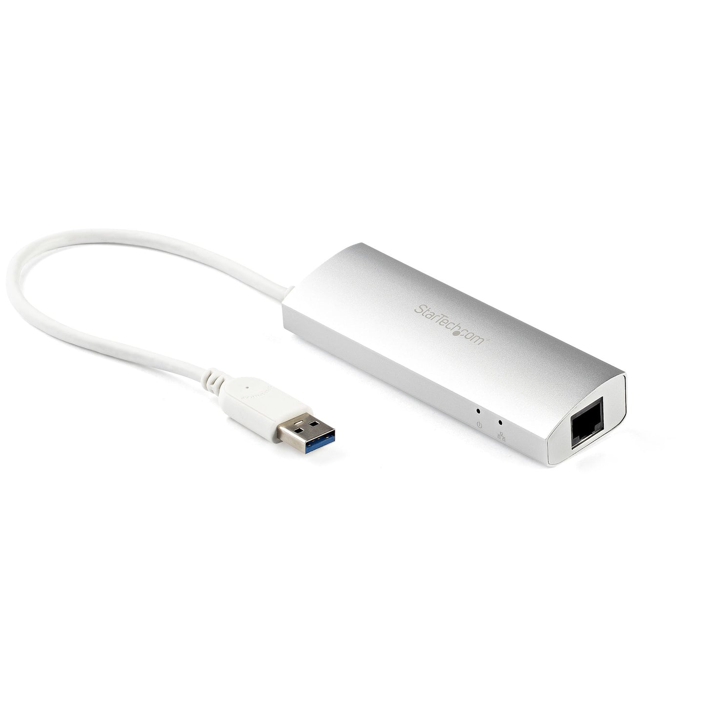 ADD THREE USB 3.0 PORTS (5GBPS) AND A GBE PORT TO YOUR MACBOOK USING THIS SILVER