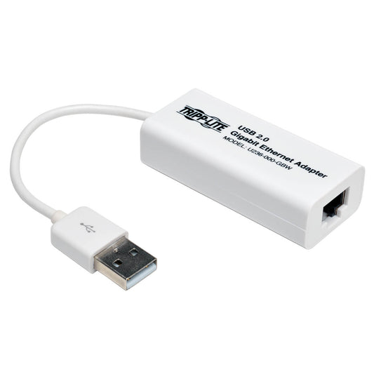 USB 2.0 HI-SPEED TO GIGABIT ETHERNET NIC NETWORK ADAPTER, 10/100/1000 MBPS, WHIT