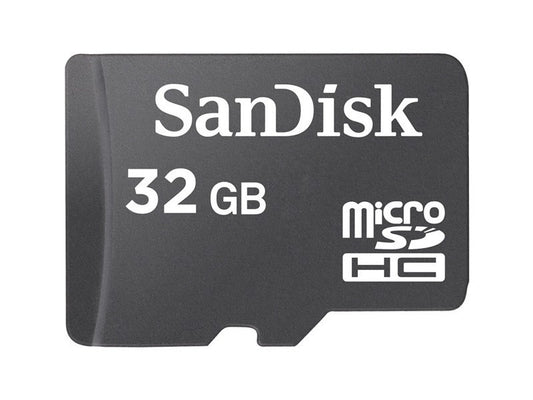 SANDISK MICROSDHC MEMORY CARD, 32GB, SDSDQ-032G-A46A, CLASS 4, WITH ADAPTER