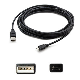 USB2MICROUSB15 - AddOn Networks ADDON 4.57M (15.00FT) USB 2.0 (A) MALE TO MICRO-USB (B) MALE BLACK CABLE