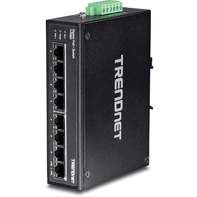 TI-PG80 - Trendnet 8-PORT HARDENED INDUSTRIAL GIGABIT POE+ SWITCH,LIMITED LIFETIME WARRANTY