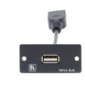 Kramer Electronics WU-AA IS A SINGLE INSERT WALL PLATE WITH ONE USB CONNECTOR (TYPE-A) AT THE FRONT